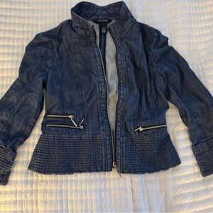 White House Black Market Dark Blue Denim Jacket